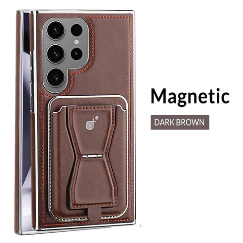 Leather Card Holder 2in1 Detachable Magnetic Phone Case for Samsung S25 S24 S23 Ultra