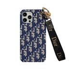 CD iPhone case with strap, black