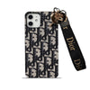 CD iPhone case with strap, black