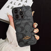 New Classic Trendy Brand Card Slot Old Flower Phone Case