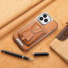 Business Multi-Purpose Premium Leather Magnetic Card Case Holder Phone Case for iPhone16 15 14 13 12