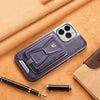 Business Multi-Purpose Premium Leather Magnetic Card Case Holder Phone Case for iPhone16 15 14 13 12