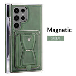 Leather Card Holder 2in1 Detachable Magnetic Phone Case for Samsung S25 S24 S23 Ultra