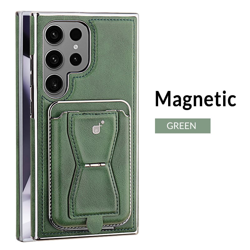 Leather Card Holder 2in1 Detachable Magnetic Phone Case for Samsung S25 S24 S23 Ultra