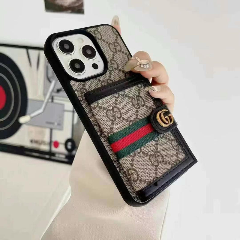 Fashion card holder wallet style suitable for 12/13/14/15/16 mobile phone case