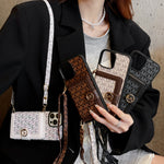 Fashion Brand Card Slot Crossbody Card Holder Mobile Phone Case 