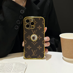 Electroplated LV iPhone Case Logo Opening for 12 13 14 15 16 Pro Max 