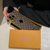 Electroplated LV iPhone Case Logo Opening for 12 13 14 15 16 Pro Max 