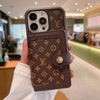 LV カードスロット ウォレットケース iPhone 12 13 14 15 16 Pro Max Plus用