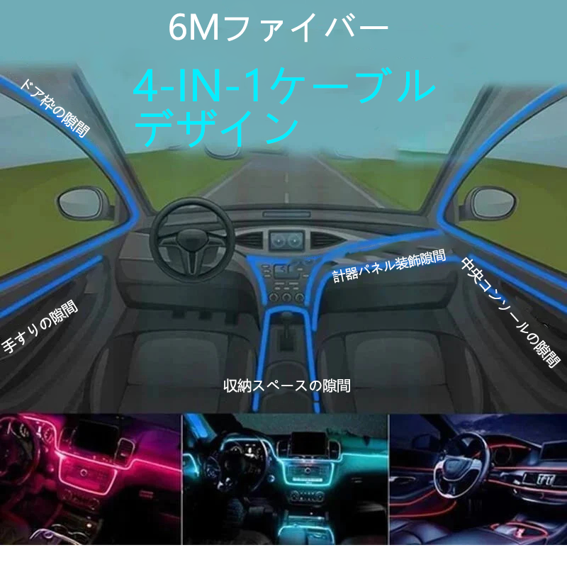 車用4-in-1 LED雰囲気ライト