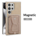 Leather Card Holder 2in1 Detachable Magnetic Phone Case for Samsung S25 S24 S23 Ultra