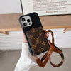 New Premium LV Leather Wallet iPhone Case