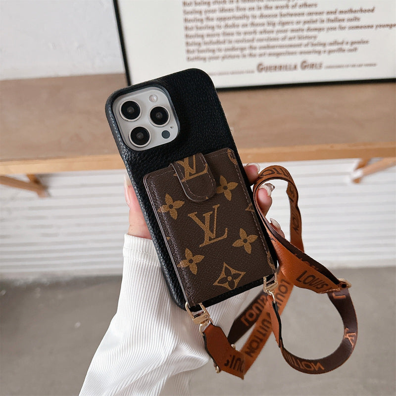 新しいプレミアム LV レザー ウォレット iPhone ケース