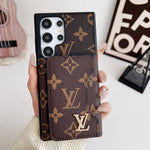 Luxury Monogrammed Wallet Case - Premium PU Leather for Samsung Galaxy