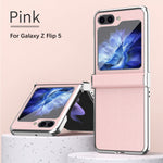 Galaxy Z Flip3 Flip4 Flip5 用高級レザー携帯ケース