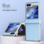 Galaxy Z Flip3 Flip4 Flip5 用高級レザー携帯ケース