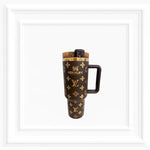 40oz LV themed tumbler