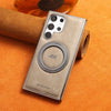 Magnetic Leather Case with 360° Rotating Bracket for Galaxy S22 Ultra and S23/S24 Series 