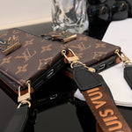 Luxury iPhone Case: with Handheld Stand and Strap (Removable Lens) 